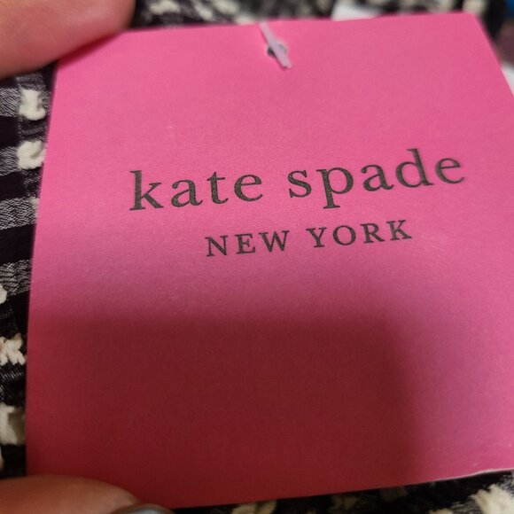 Kate Spade XL crop top in gingham check -- NWT - Picture 3 of 9